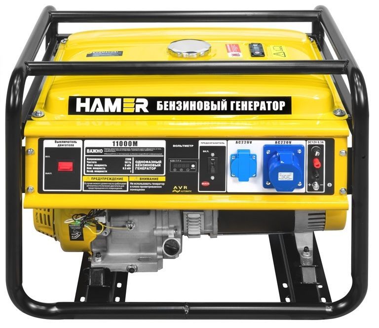 общий вид модели бензиновый генератор hamer 11000м 