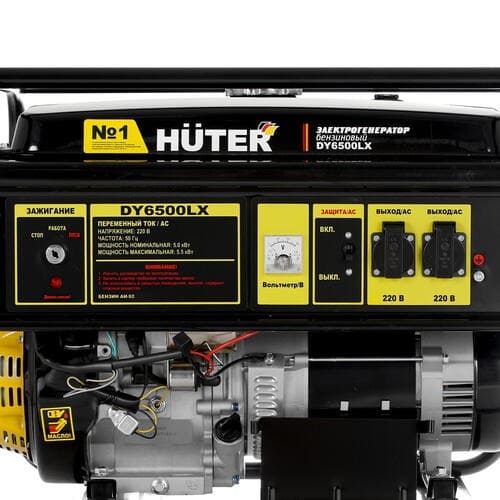 вид модели генератор бензиновый huter dy6500lx