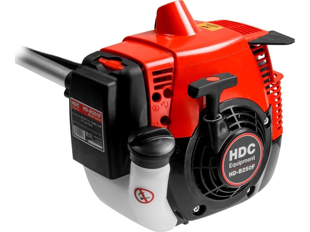 вид модели мотокоса hdc hd-b250f (триммер бензиновый)