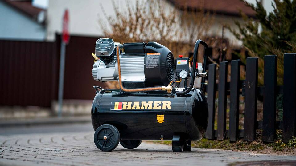 вид модели компрессор воздушный hamer air-3 (50l)