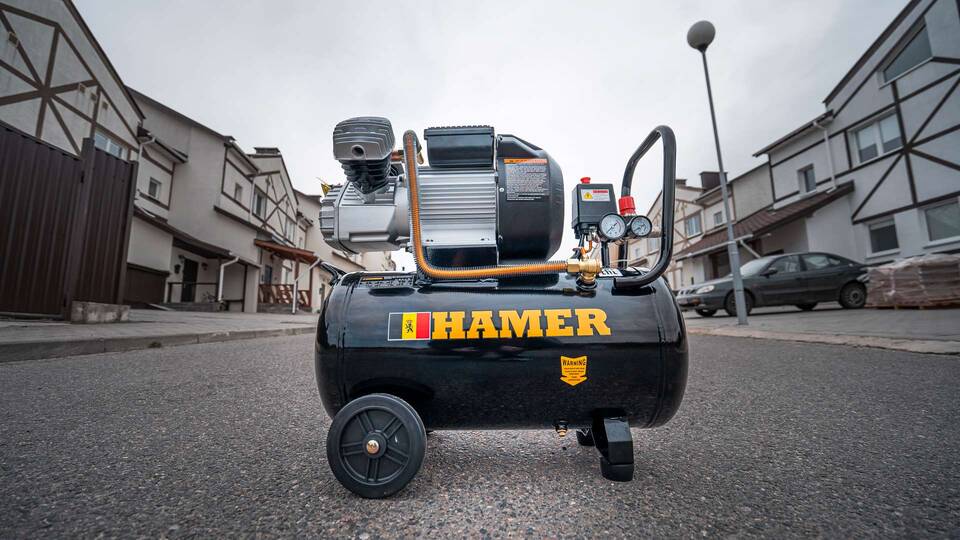 вид модели компрессор воздушный hamer air-3 (50l)