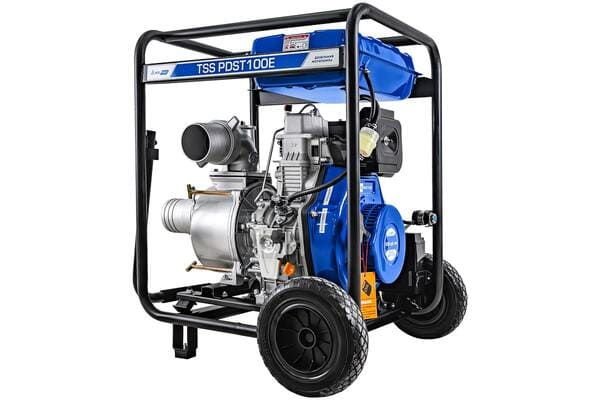 Мотопомпа дизельная TSS PDST100E (с электростартом, АКБ) вид модели мотопомпа дизельная tss pdst100e (с электростартом, акб)