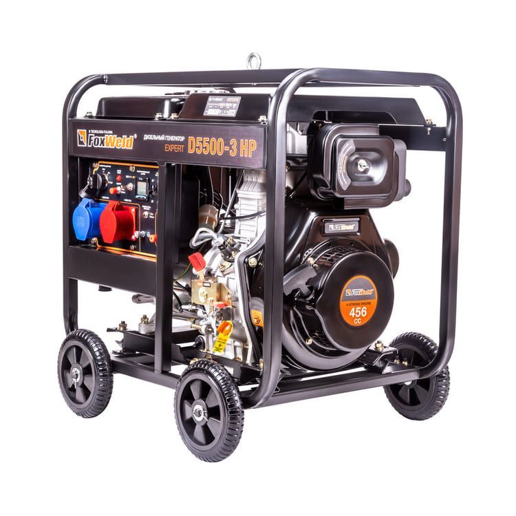общий вид модели генератор дизельный foxweld expert d5500-3 hp
