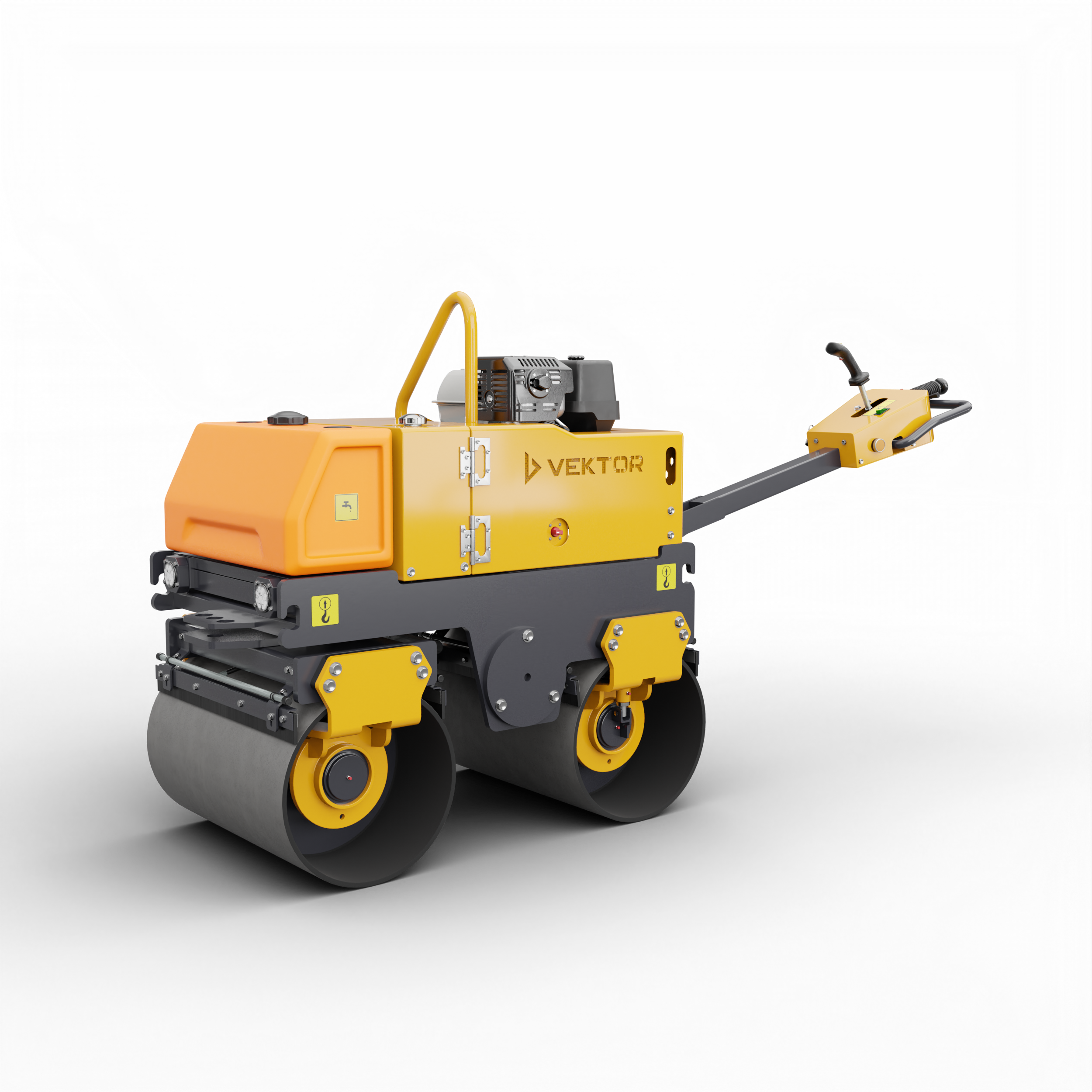 вид модели виброкаток ручной двухвальцовый vektor vrdr-800