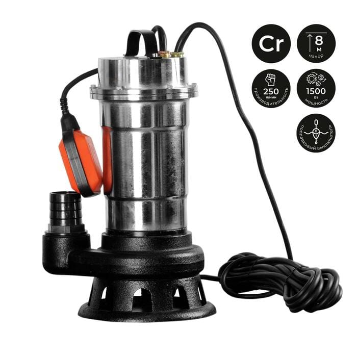 общий вид модели насос дренажно-фекальный skiper wq8-1.5c