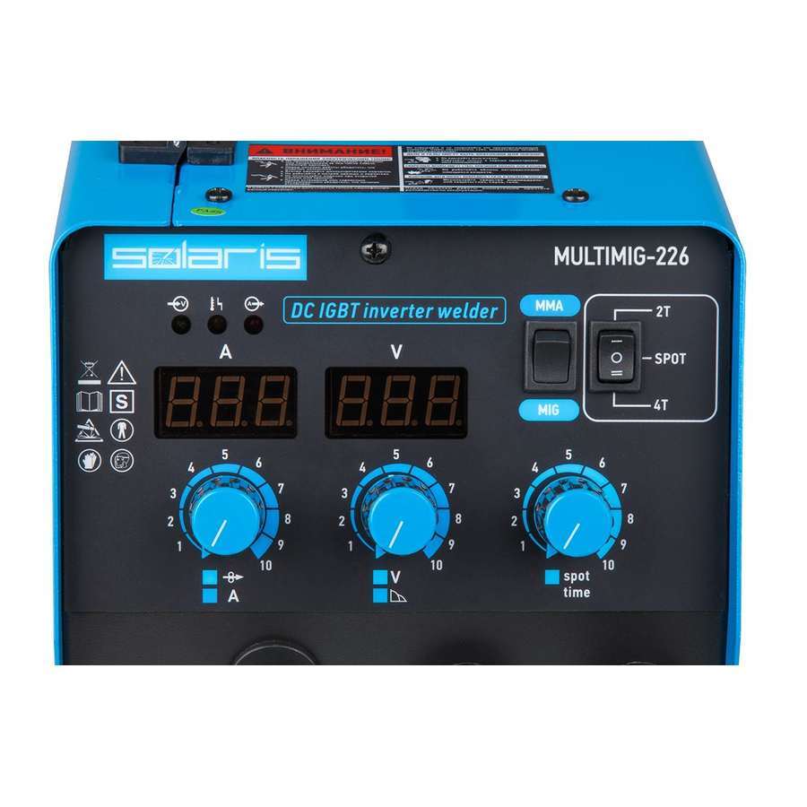 Полуавтомат сварочный Solaris MULTIMIG-226 вид модели полуавтомат сварочный solaris multimig-226