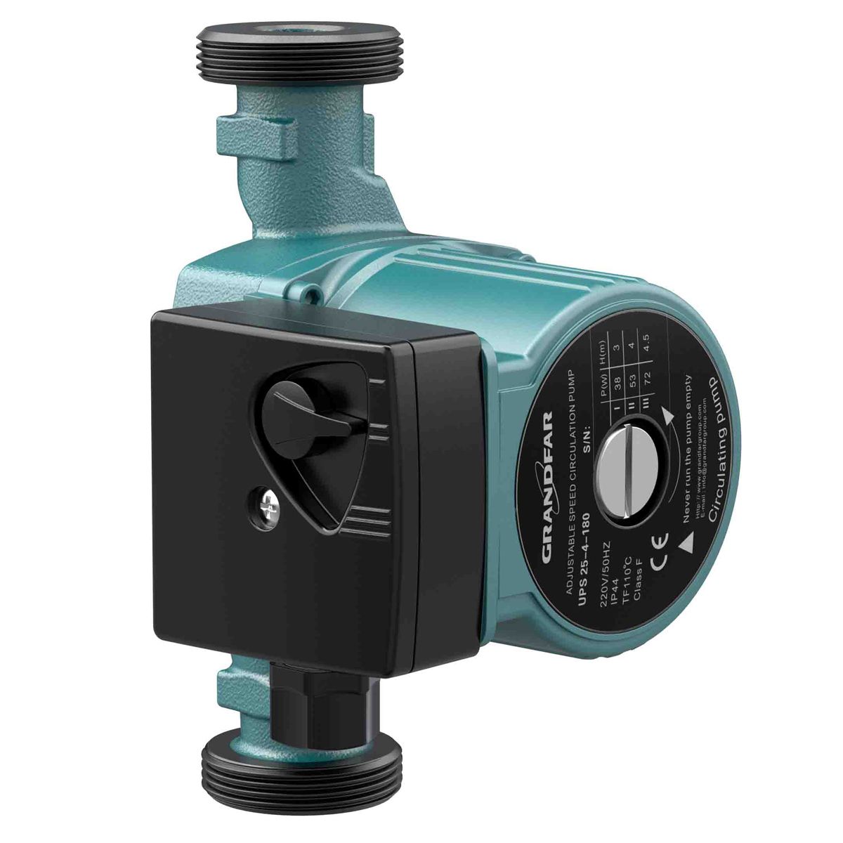 вид модели насос циркуляционный grandfar ups40-16-250tf