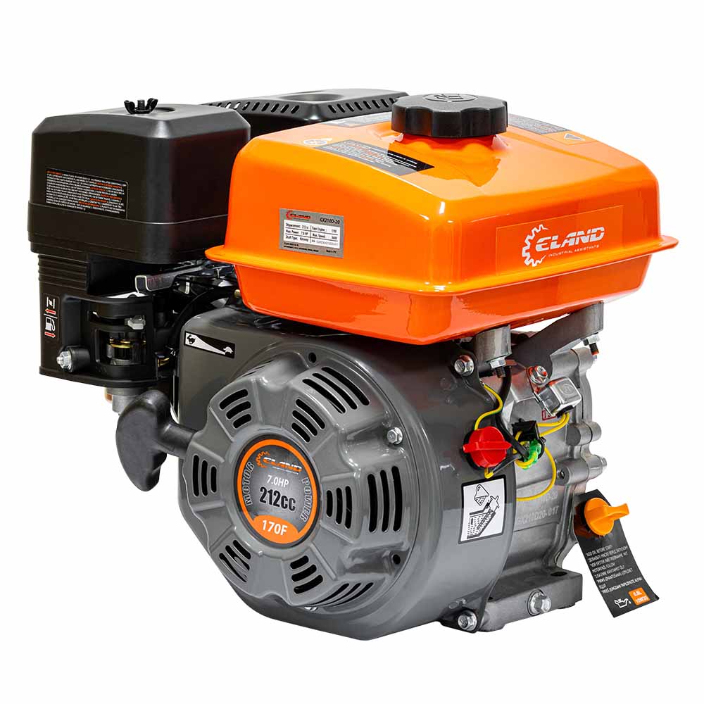 общий вид модели двигатель бензиновый eland gx210d-20