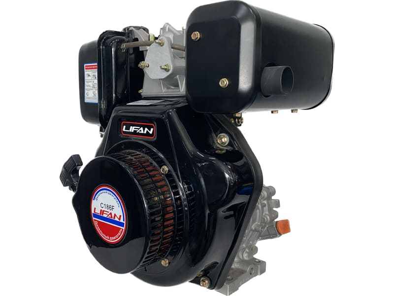 вид модели двигатель дизельный lifan c186f (вал 25 мм)