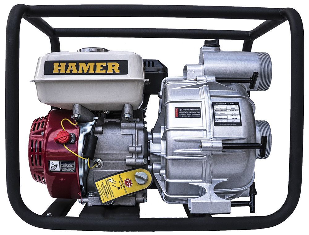 вид модели мотопомпа грязевая hamer wp-1403d