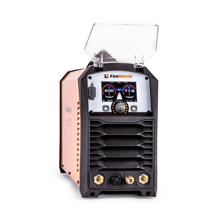 общий вид модели аппарат аргонодуговой сварки foxweld saggio tig 205p ac/dc lcd pfc