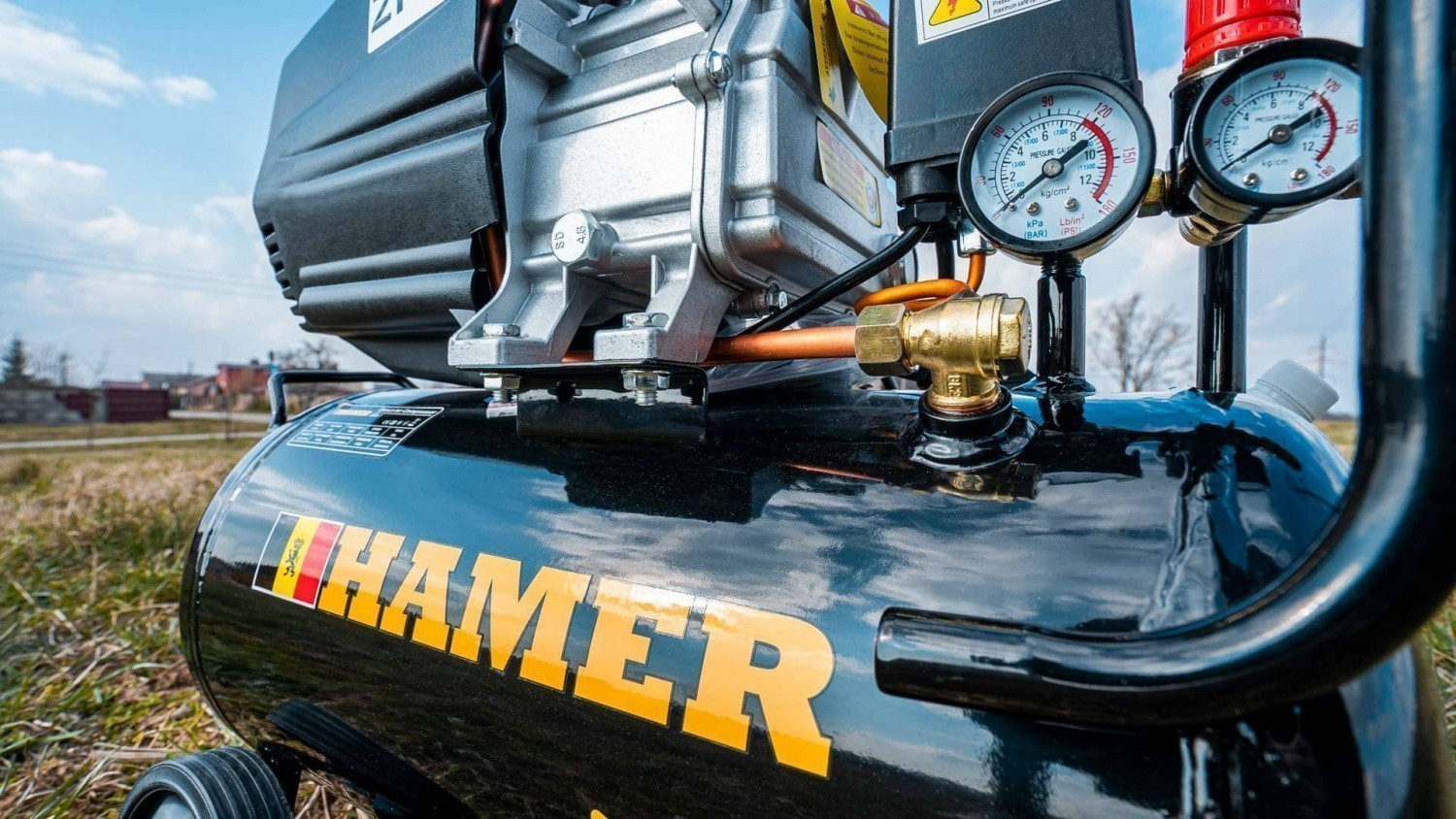 Компрессор HAMER AIR-1 (24L) вид модели компрессор hamer air-1 (24l)