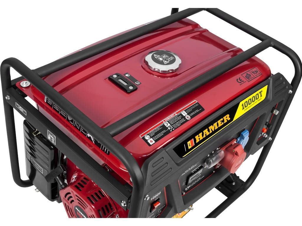 Бензогенератор HAMER 10000T (трехфазный) вид модели бензогенератор hamer 10000t (трехфазный)