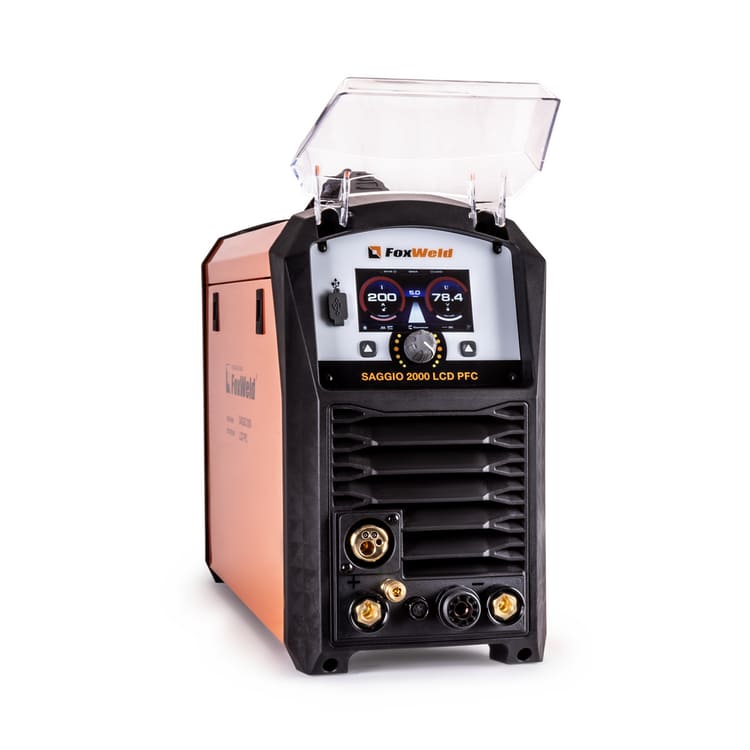 общий вид модели сварочный полуавтомат foxweld saggio 2000 lcd pfc (5в1)