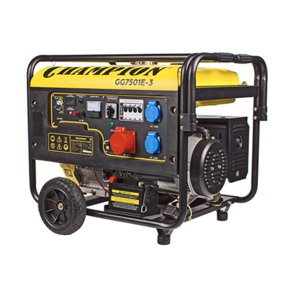Генератор бензиновый Champion GG7501Е-3 вид модели генератор бензиновый champion gg7501е-3