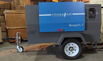 вид модели дизельный передвижной компрессор cross air borey 55-7f