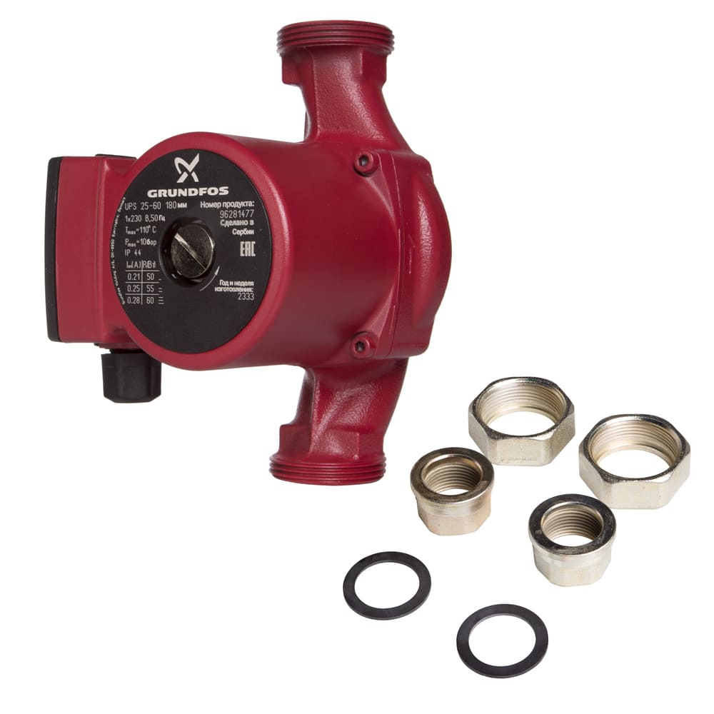 Насос циркуляционный Grundfos UPS 25-60 вид модели насос циркуляционный grundfos ups 25-60