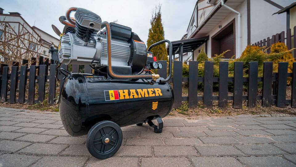 вид модели компрессор воздушный hamer air-3 (50l)