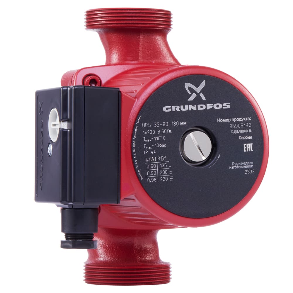 Насос циркуляционный Grundfos UPS 32-80 вид модели насос циркуляционный grundfos ups 32-80