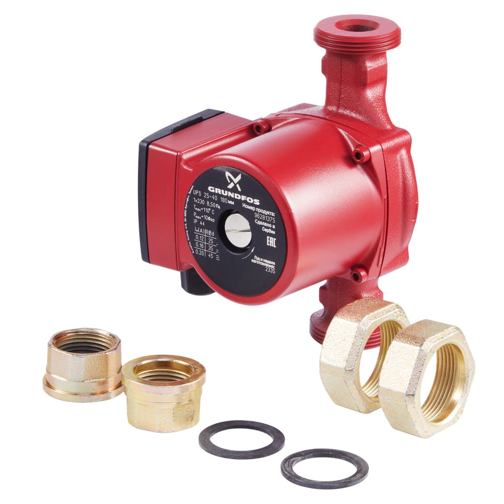 Насос циркуляционный Grundfos UPS 25-40 вид модели насос циркуляционный grundfos ups 25-40