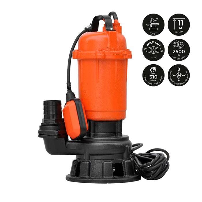 вид модели насос дренажно-фекальный skiper wq25-pro