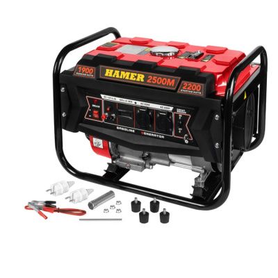 вид модели генератор бензиновый hamer 2500m
