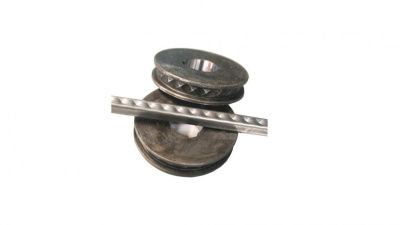 вид модели комплект роликов «гирлянда» на профильную трубу сечением 20х20 мм