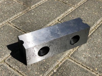 вид модели ножи для рубочного станка смж-172 110х40х18 с резьбой под болт м12 (сталь 6хв2с)