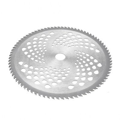 вид модели нож для мотокос 80 зубов 255х25,4х80т с победитовыми напайками