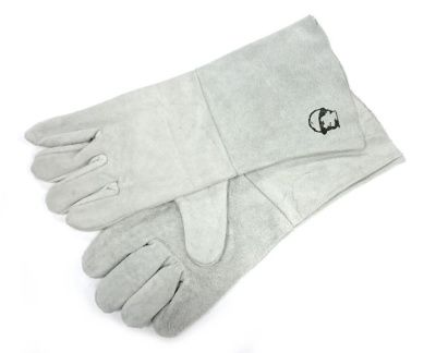 Перчатки спилковые, длина 35 см, размер 14