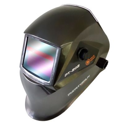 вид модели маска сварщика partisan pt-202, черная