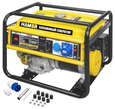 вид модели бензиновый генератор hamer 11000м 